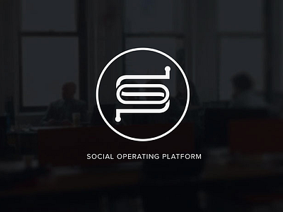 Social Operating Platform Logo brand branding dark design graphic design identity logo logo study sop