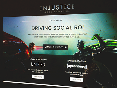 Injustice Case Study Landing dark design injustice landing page layout simple video game videogame web design website