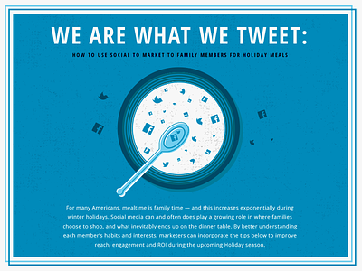 We Are What We Tweet Infographic Cover design facebook food illustrator infographic layout soup twitter