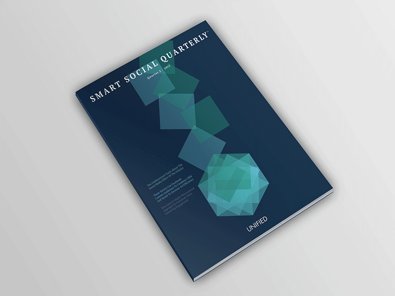 Smart Social Quarterly Q3 2015 booklet design hexagon indesign layout magazine print typography