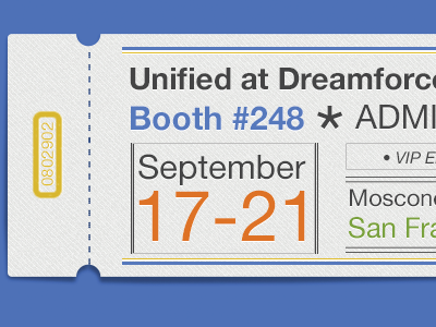 Admit All To Dreamforce graphic design photoshop ticket typography