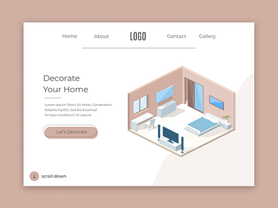 HOUSE DECORATION COMPANY LANDING PAGE DESIGN