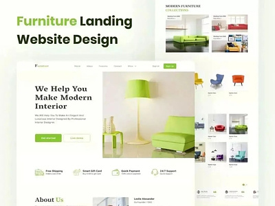 Furniture landing page website design branding design furniture graphic design homepage landing page layout ui uidesign uiux webdesign website design wordpress