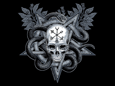 Skull and Snake - Cult of Crossroads T-Shirt Artwork