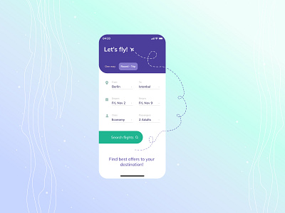 Flight Booking App / Book A Flight app book booking colorful design figma flight flight search gradient illustration ios minimal planet ui ux