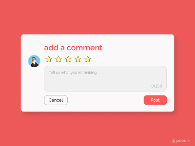 Comment Pop-up 2 app colorful comments design figma illustration minimal red ui ux web webdesign