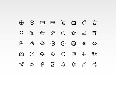 Basic Icon Set Part 2 branding design figma icon icon set iconography icons minimal ui ux vector