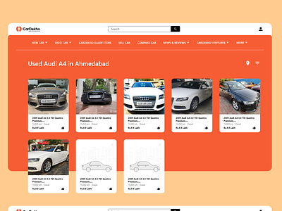 Car Dekho Website Redesign typography ui ux webdesign
