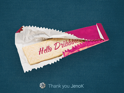 Hello Dribbble! bubble gum dribbble hello jeans