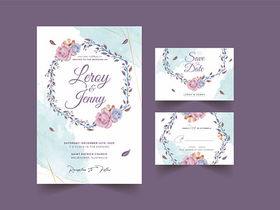 Wedding Invitations With Watercolor Flower