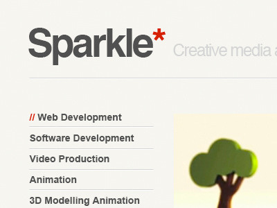 New Sparkle Media site 3d modelling animation animation software development sparkle video production web development