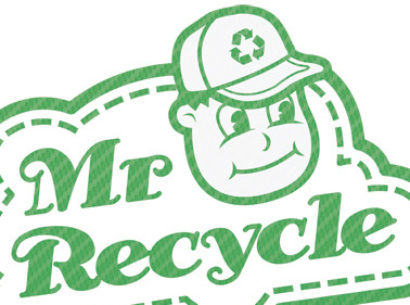 Mr Recycle branding illustration logo