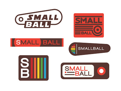Small Ball logo pinball retro retro design