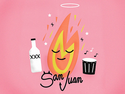 San Juan character design fire illustration san juan