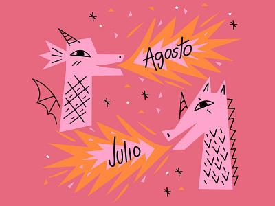 Julio y Agosto illustration