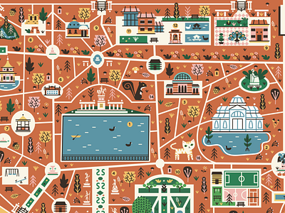 El retiro illustration map