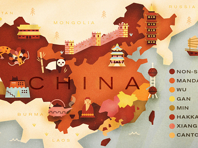 China for Babbel china illustration map