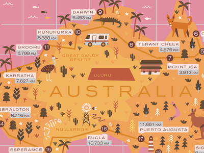Australia australia illustration map