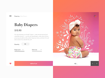 The Honest company baby color design diaper ecommerce kids ui ux web website