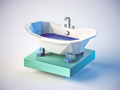 OHM Bathtub bathtub icon illustration simplified stylized
