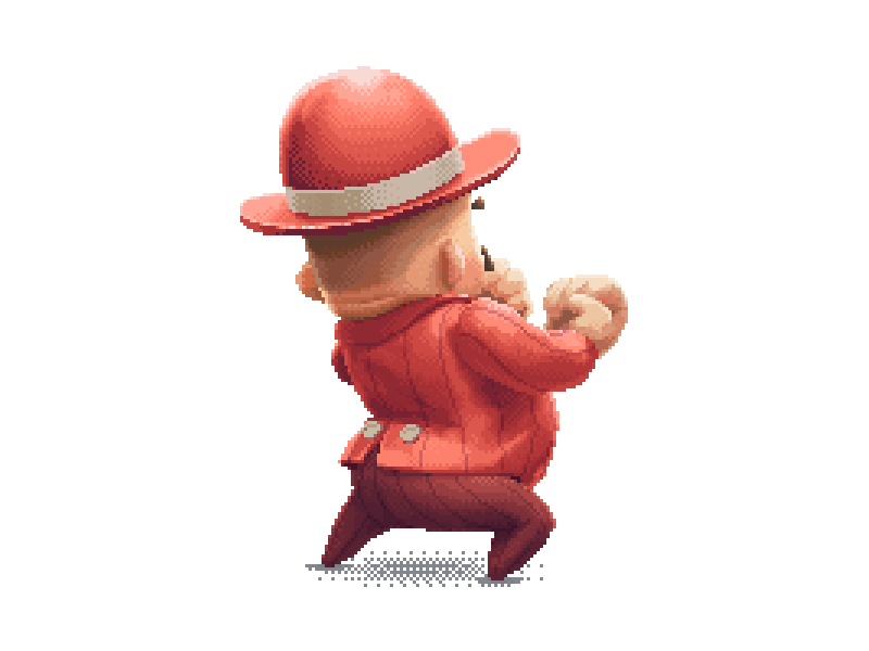 Loop for Street Fighter 2 Homage intro character gif pixel art pixelart stylized