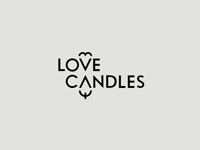 LoveCandles branding design fire flame hearth logo love typography vector