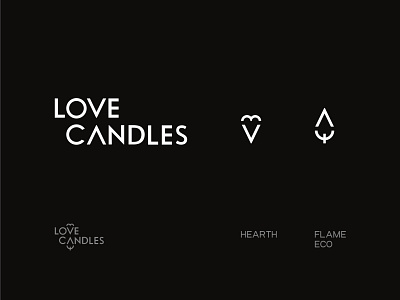 logo semantics branding design fire flame hearth logo love vector