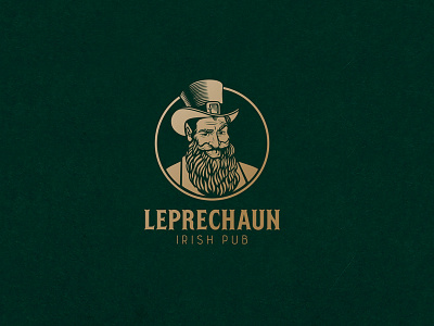 Leprechaun Branding bar beer branding design illustration leprechaun logo man