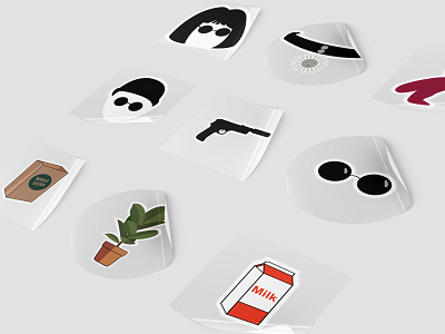 Stickers design graphic design illustration vector
