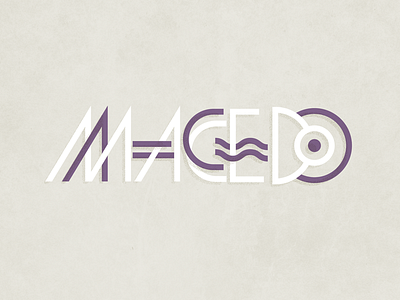 Macedo brand custom logo purple type typography