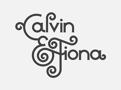 Calvin & Fiona lettering twins type vintage