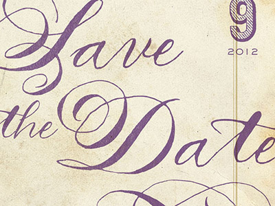 Save the Date save the date script vintage wedding