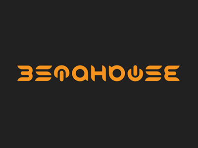 Betahouse ambigram logo type