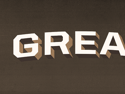 GREAT! dimensional great logo type