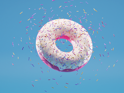 Clay Donut 3d blender3d donut graphic design ill illustration octane ui