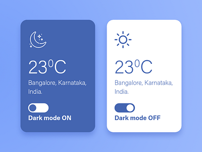 Weather app Modes