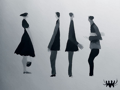 people blackandwhite illustration minimalist people