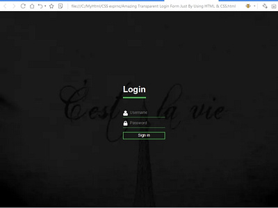 Amazing Transparent Login Form Just By Using HTML & CSS branding design draw drawing graphic design html ui