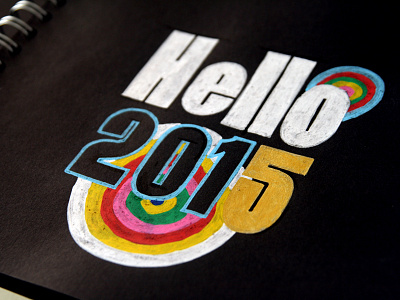 Bye-bye 2014 !!! 2015 card font greeting hand handlettering lettering posca typography