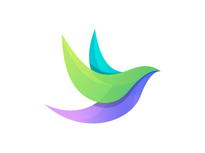 Gradient Bird Logo bird branding gradient logo symbol