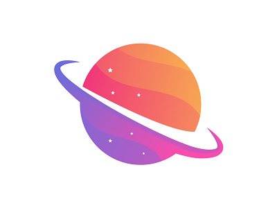 Planet Logo branding design galaxy gradient logo planet symbol vector
