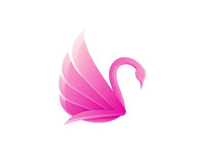 Swan Logo animal bird branding design gradient logo swan symbol vector