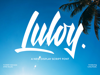 Luloy - A New Display Script Font