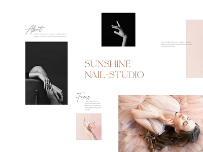 SUNSHINE nail-studio about page design fashion typogaphy ui ux uxui web website