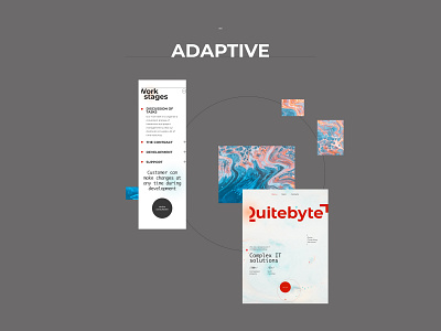 Quitebyte IT company adapive pages