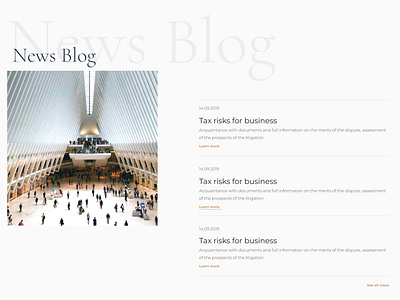 Law firm news blog page