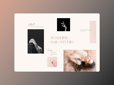 Sunshine nail-studio branding design fashion minimal typogaphy ui ux uxui web website