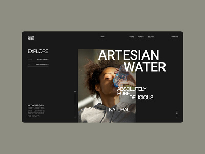 Artesian Water shop main page branding design fashion minimal typogaphy ui ux uxui web website