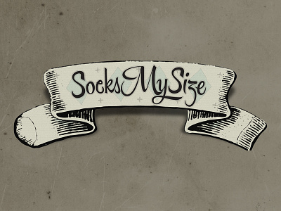SocksMySize Logotype handmade logo socks vintage