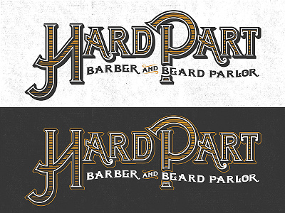 Hard Part - Barber and Beard Parlor branding typography